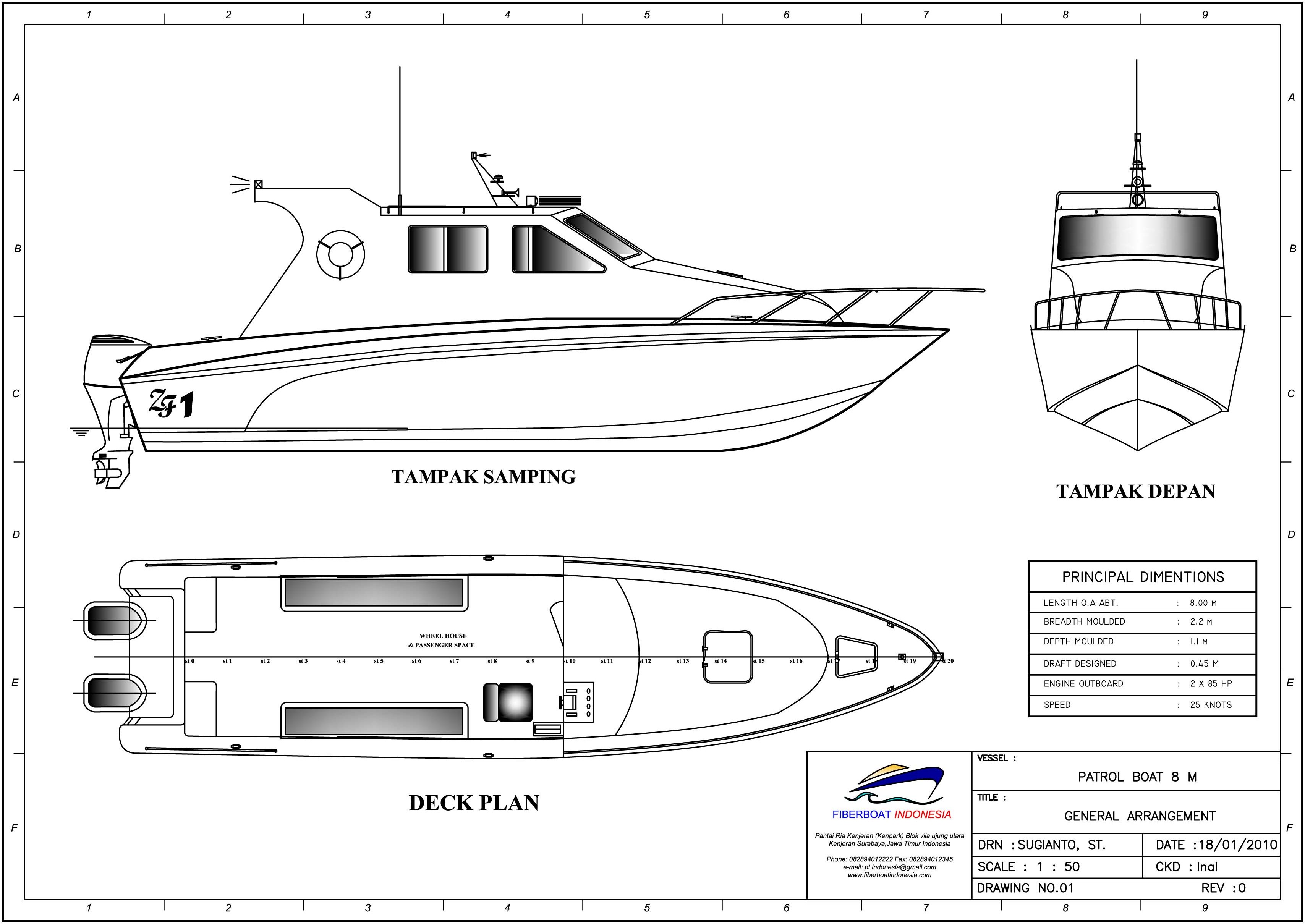 Kapal Patroli Fiber Seri FBI 0822 XA Jual Speed Boat 