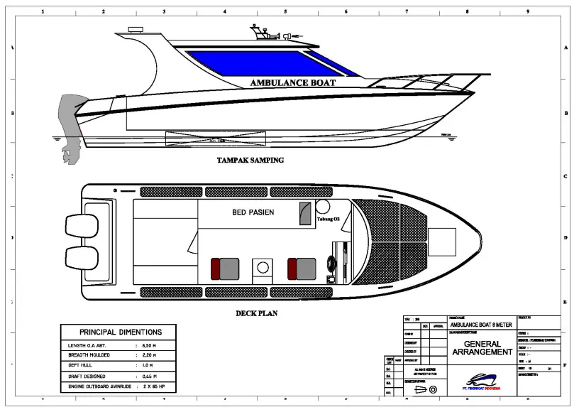 Speed Boat Ambulance 8 Meter